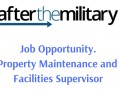 Job Opportunity. Property Maintenance and Facilities Supervisor